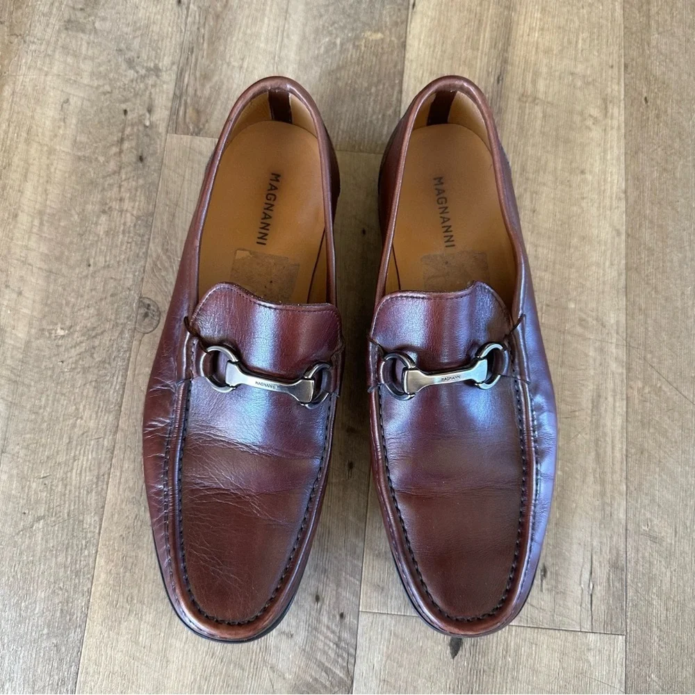 Magnanni Leather Horse Bit Loafer